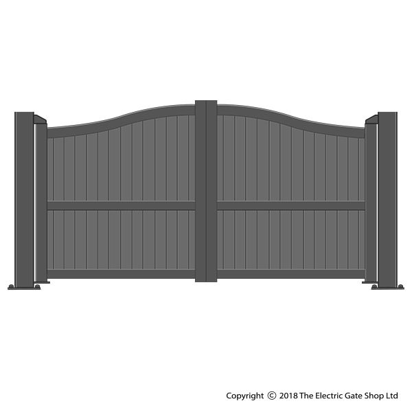 Aluminium Double Swing Gate (3000mm - 4000mm Opening) The Beverley (Charcoal Black)