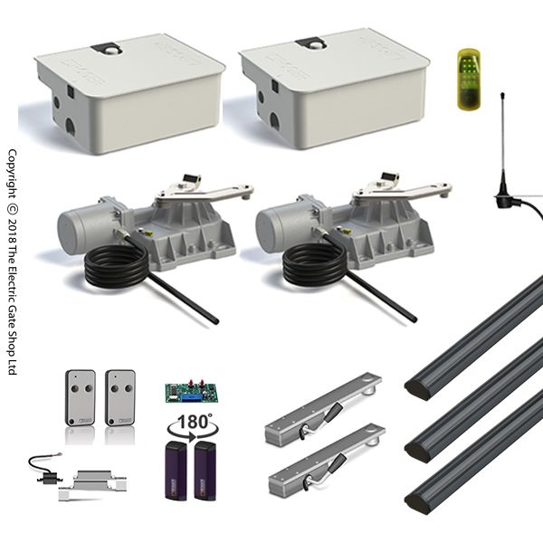 Underground Electric Gate Double Kit Package | Roger Technology BR21/354 Automation Kit