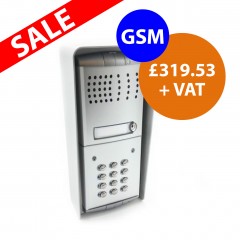 GSM intercom with escalation function. Calls any telephone number, allows the user to speak and then decide to allow entry or deny.