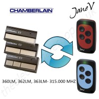 CHAMBERLAIN Gate Remote 315.000MHZ, Replaced by Jane V Multi-frequency Remote.

