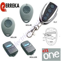 cl-one all for one remote, erreka sol2r, sol4r, roller, cl-one gate key fob. the cl1 chrome finished remote replaces the remotes listed, and features 1-4 button and easy change battery.
