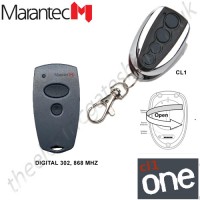 cl-one all for one remote, marantec, cl-one gate key fob. the cl1 chrome finished remote replaces the remotes listed, and features 1-4 button and easy change battery.

