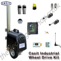 casit wheel drive system for heavy industrial use, ideal for large palisade gates unable to be operated by arm.