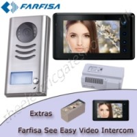 Farfisa Video Intercom with clear and modern call point and monitor. For use with Electric Gates