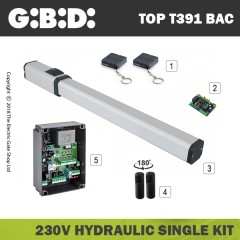 gibidi top391 hydraulic 230v bac electric gate kit - single