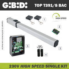 gibidi top391/s hydraulic 230v bac high speed electric gate kit - single