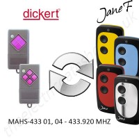 DICKERT Gate Remote 433.920MHZ, Replaced by Jane F Remote.