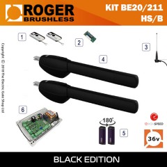 roger technology be20/210/hs 24v brushless electric gate kit - double