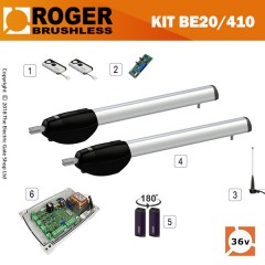 roger technology be20/410 36v brushless electric gate kit - double
