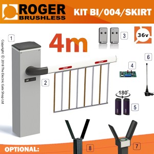  roger technology bionik bi/004 36v brushless automatic barrier kit