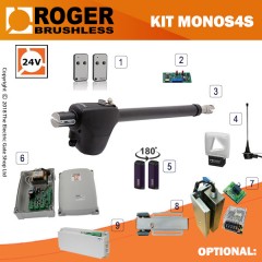 roger technology monos 24v brushless electric gate kit - single