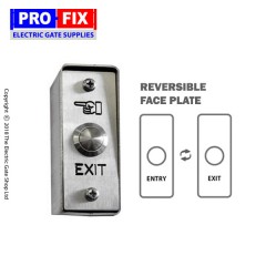 stainless steel ip rated exit or entry button.narrow style .  illuminated optional.
